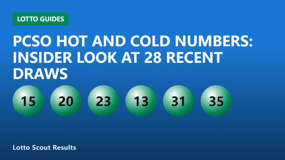 PCSO Hot and Cold Numbers: Insider Look at 28 Recent Draws
